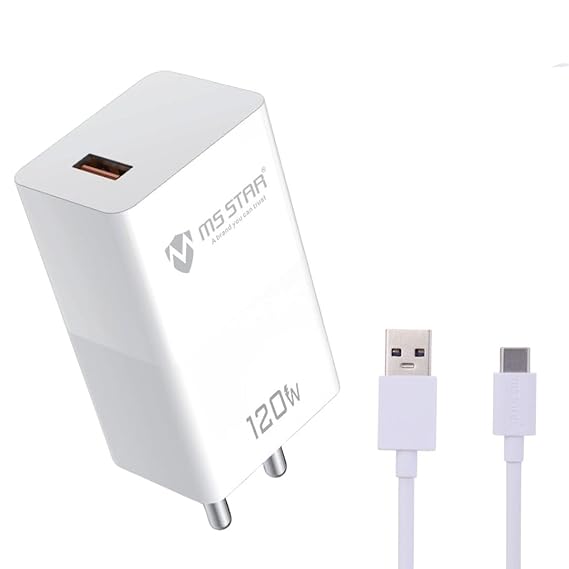 MS STAR Bhokal 120W Mobile Charger USB to Type C Super Fast Charger | Mobile Accessories