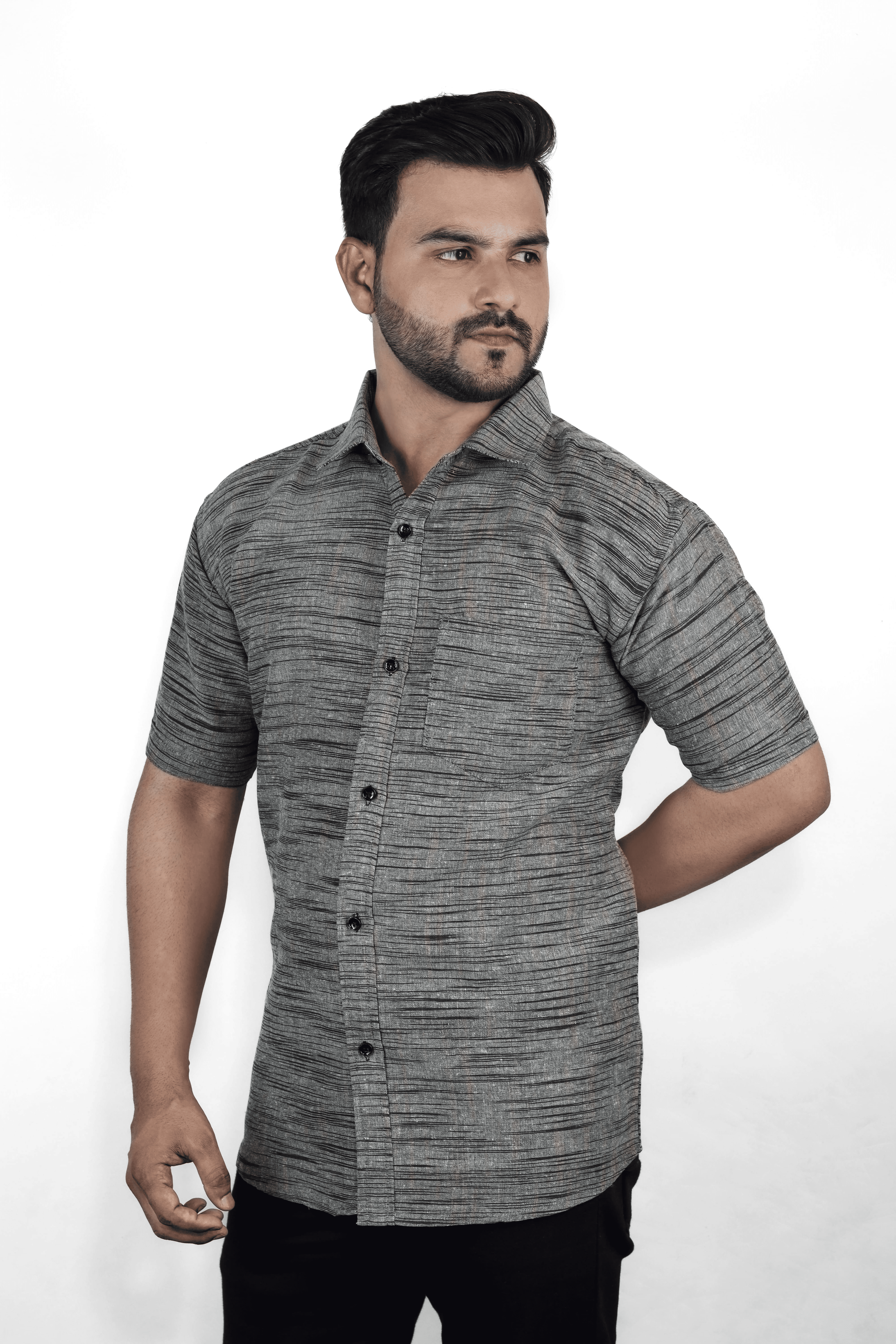 Khadi Cotton Shirt Half Sleeves