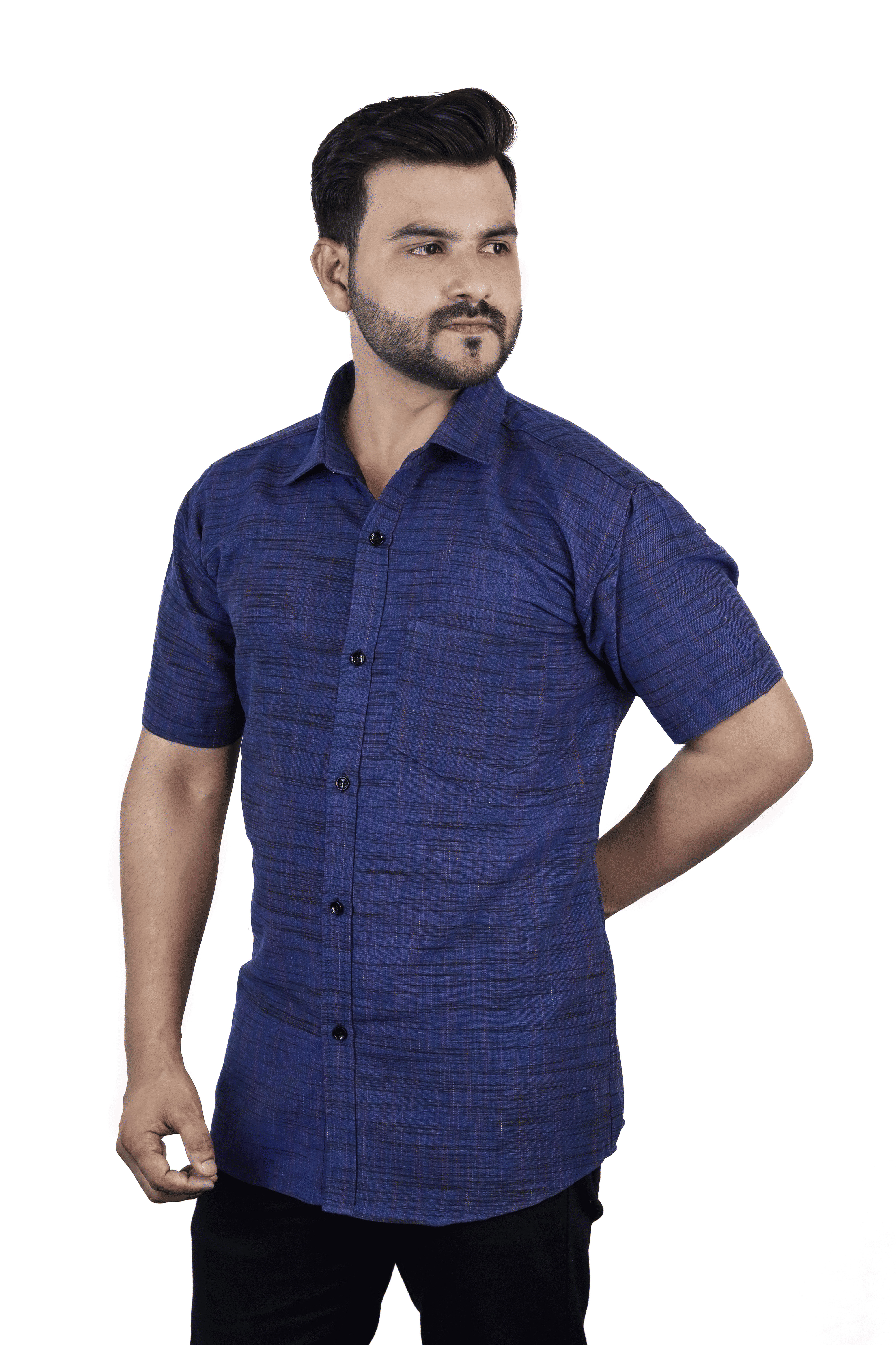 Khadi Cotton Shirt Half Sleeves