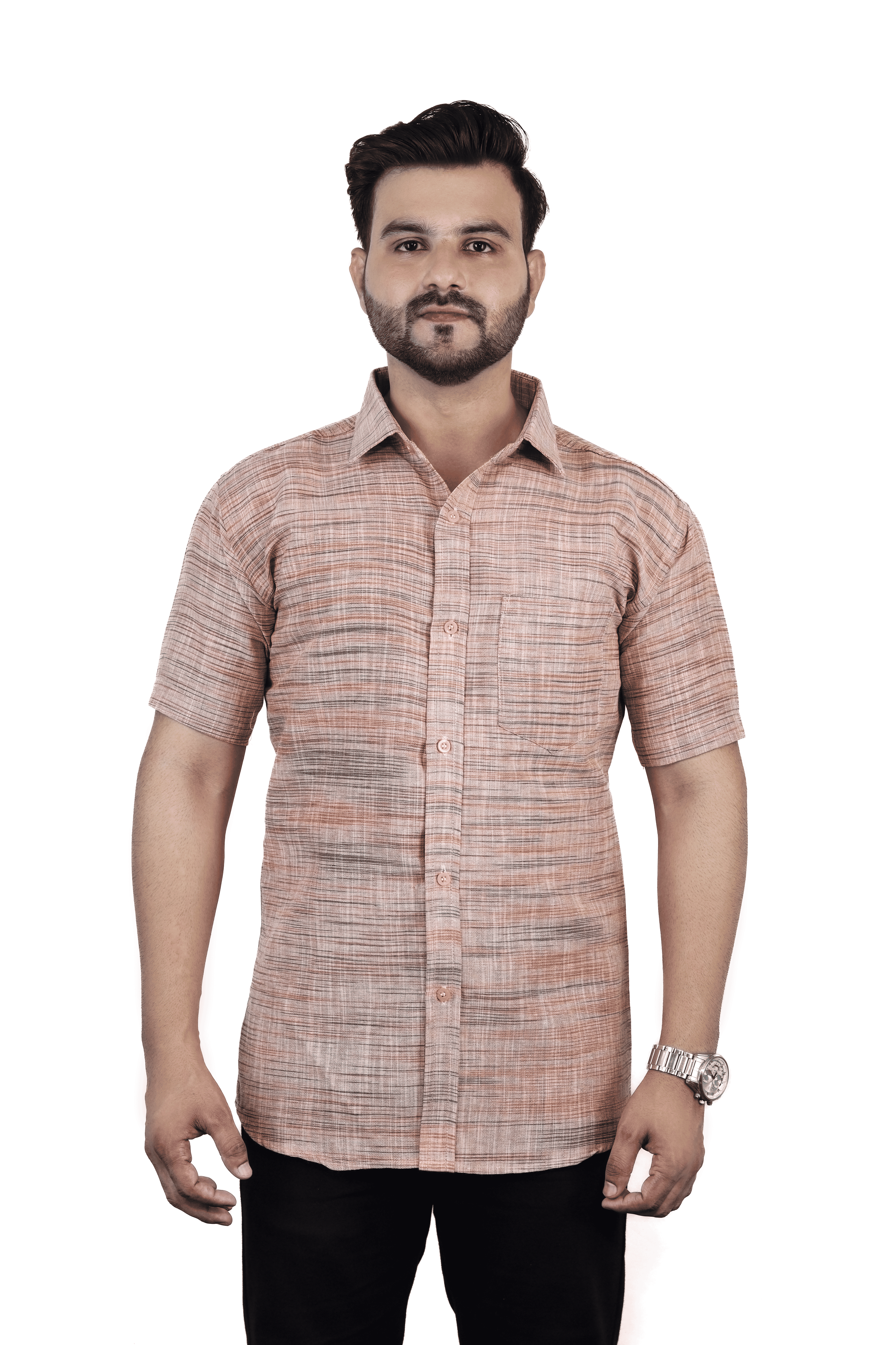 Khadi Cotton Shirt Half Sleeves
