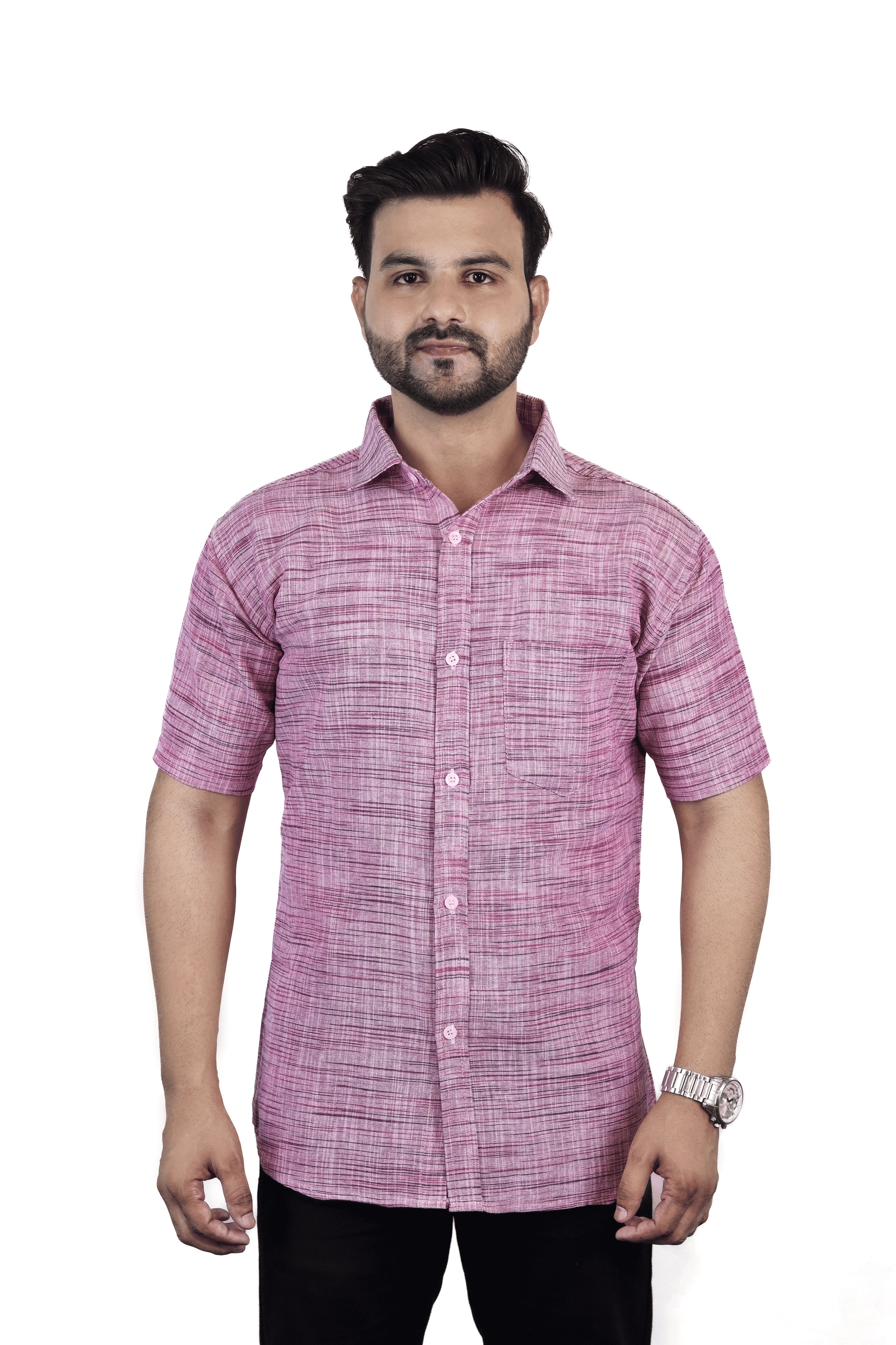 Khadi Cotton Shirt Half Sleeves