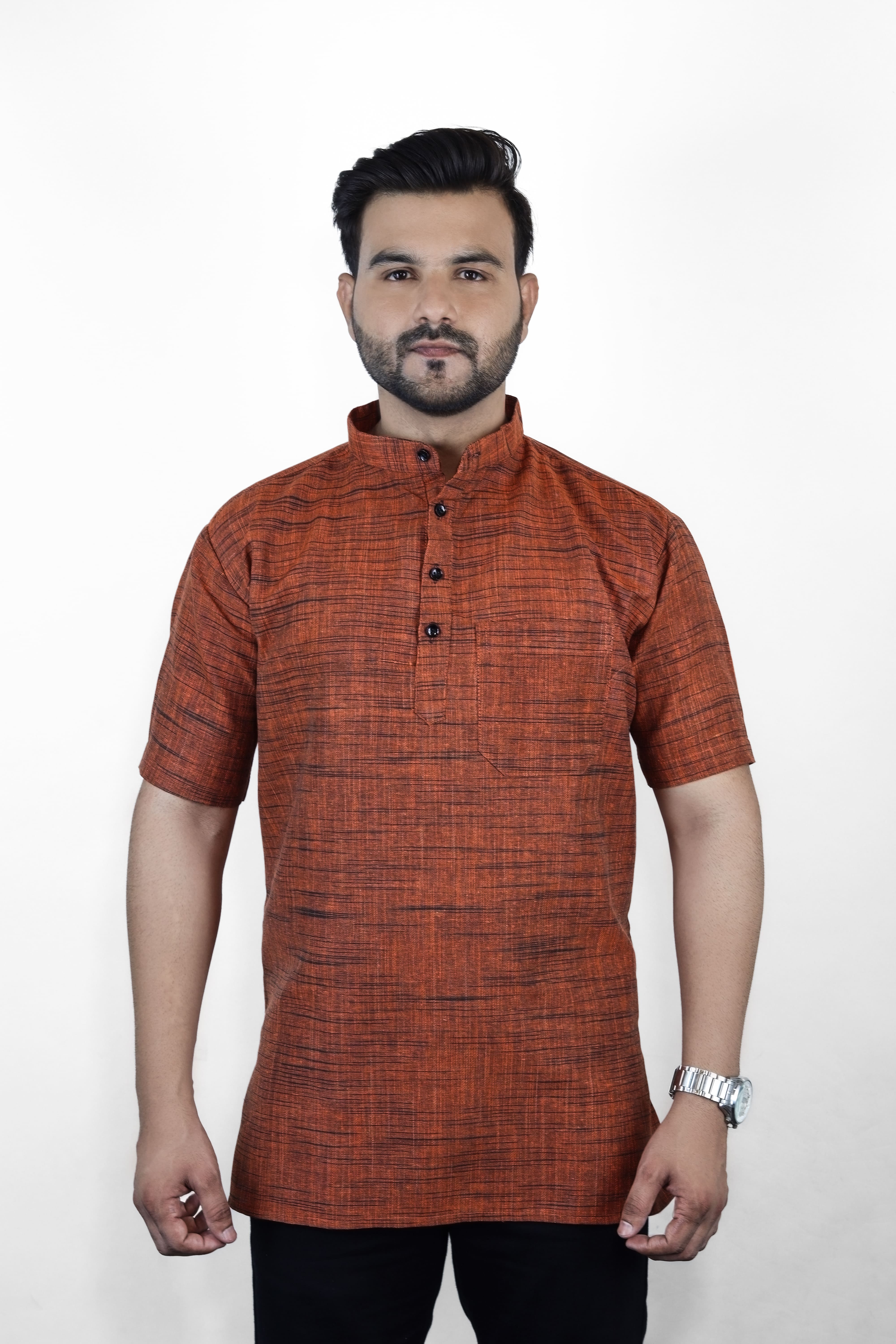 Khadi Cotton Shirt Half Sleeves