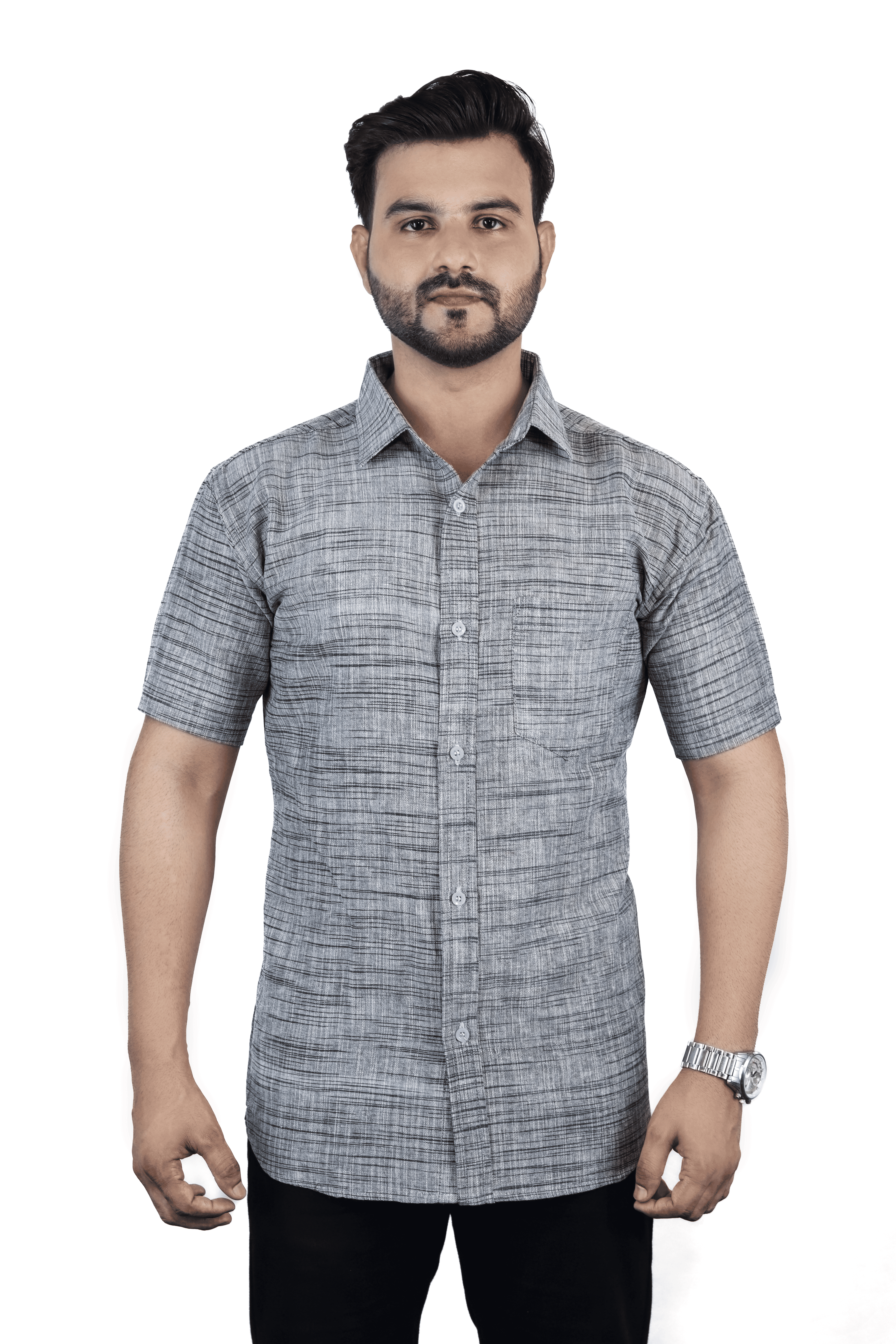 Khadi Cotton Shirt Half Sleeves