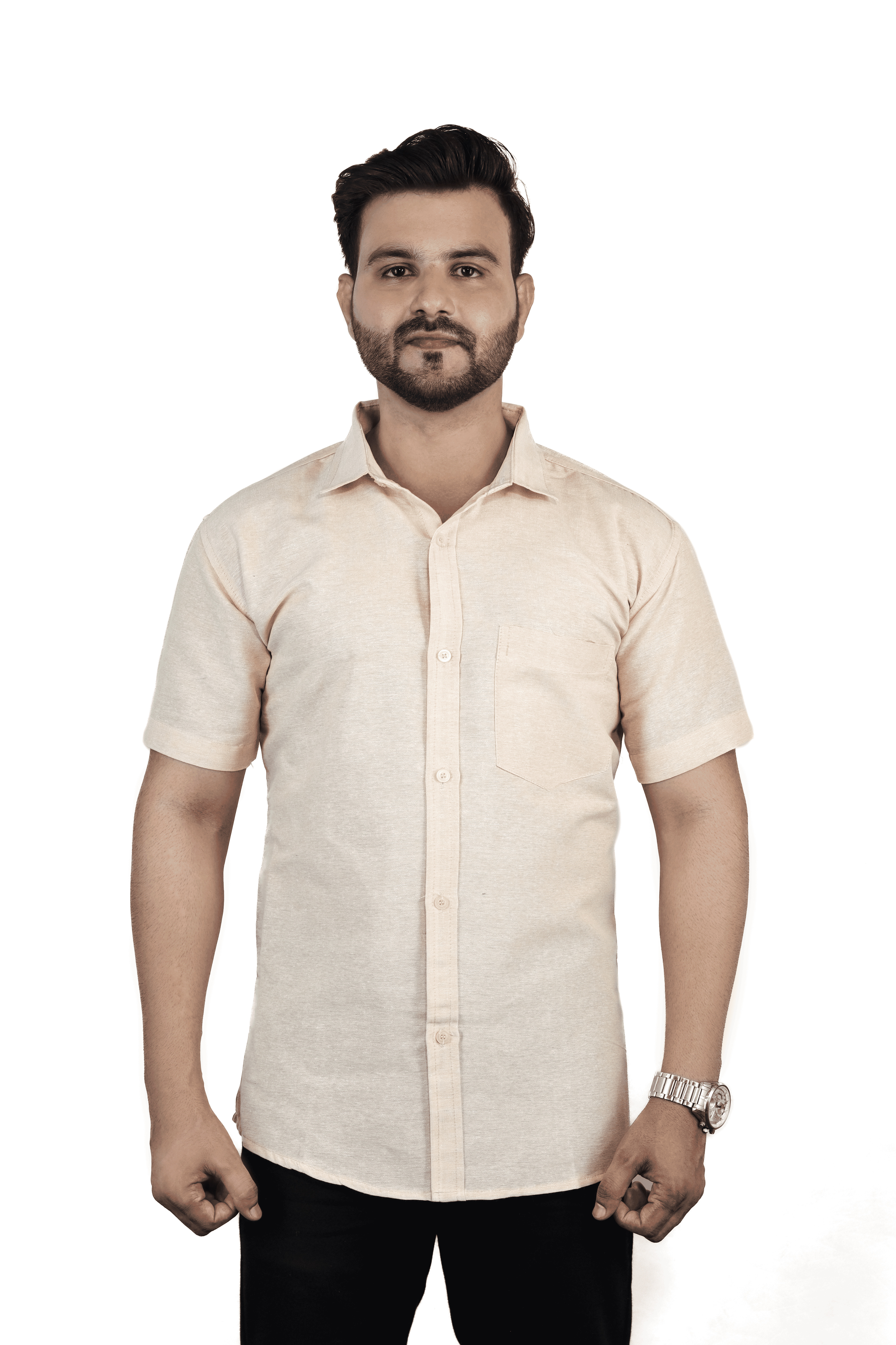 Khadi Cotton Shirt Half Sleeves