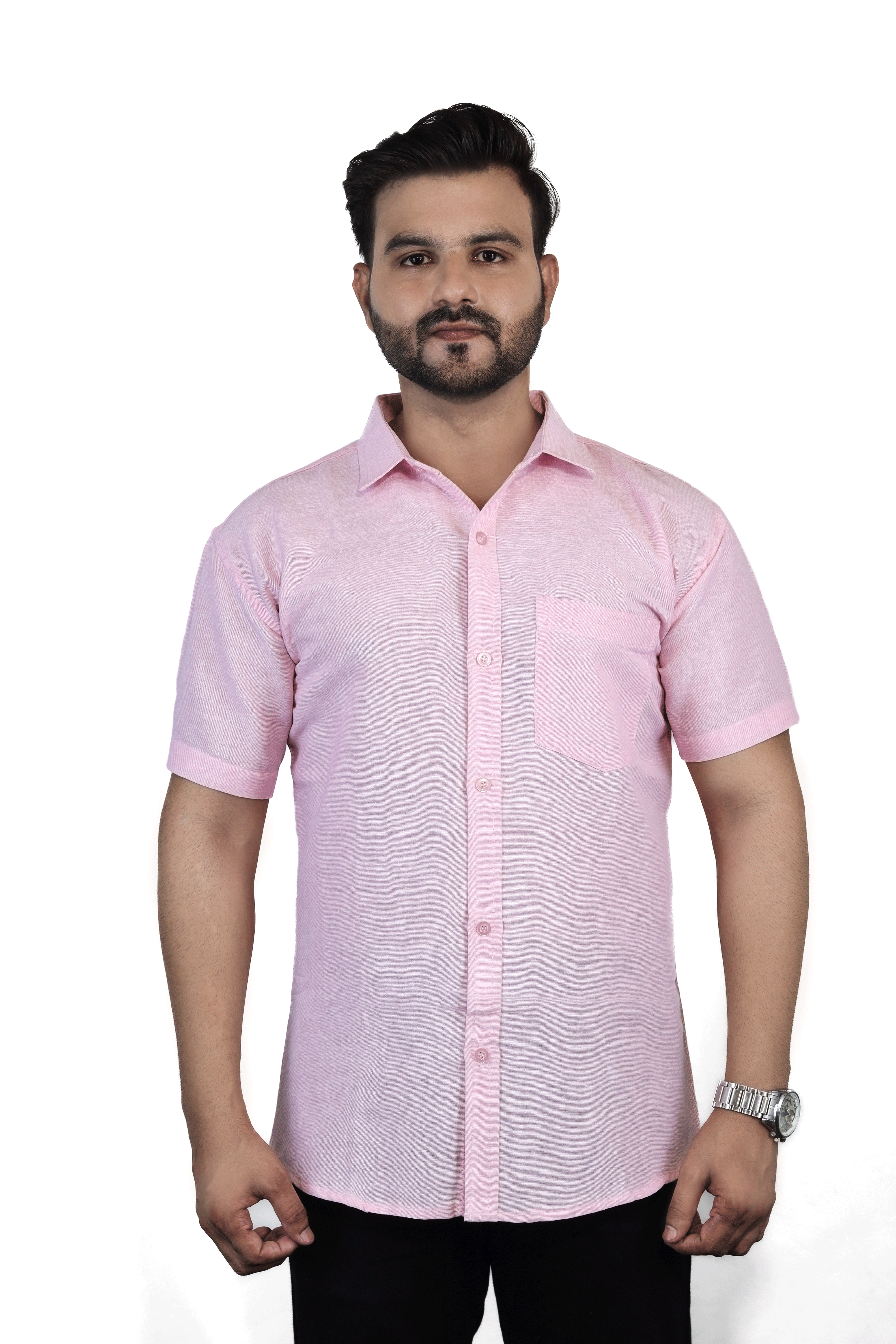 Khadi Cotton Shirt Half Sleeves