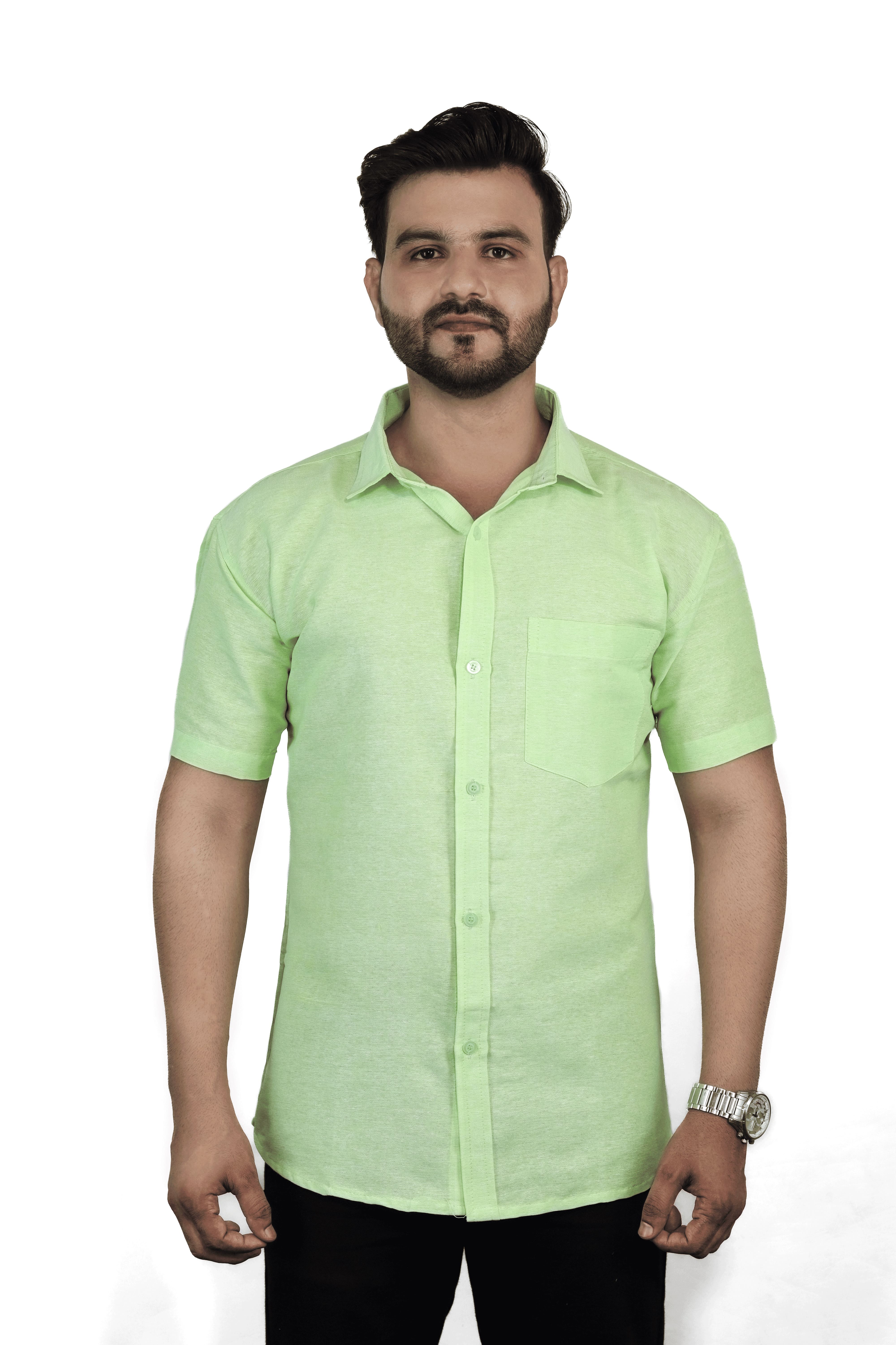 Khadi Cotton Shirt Half Sleeves