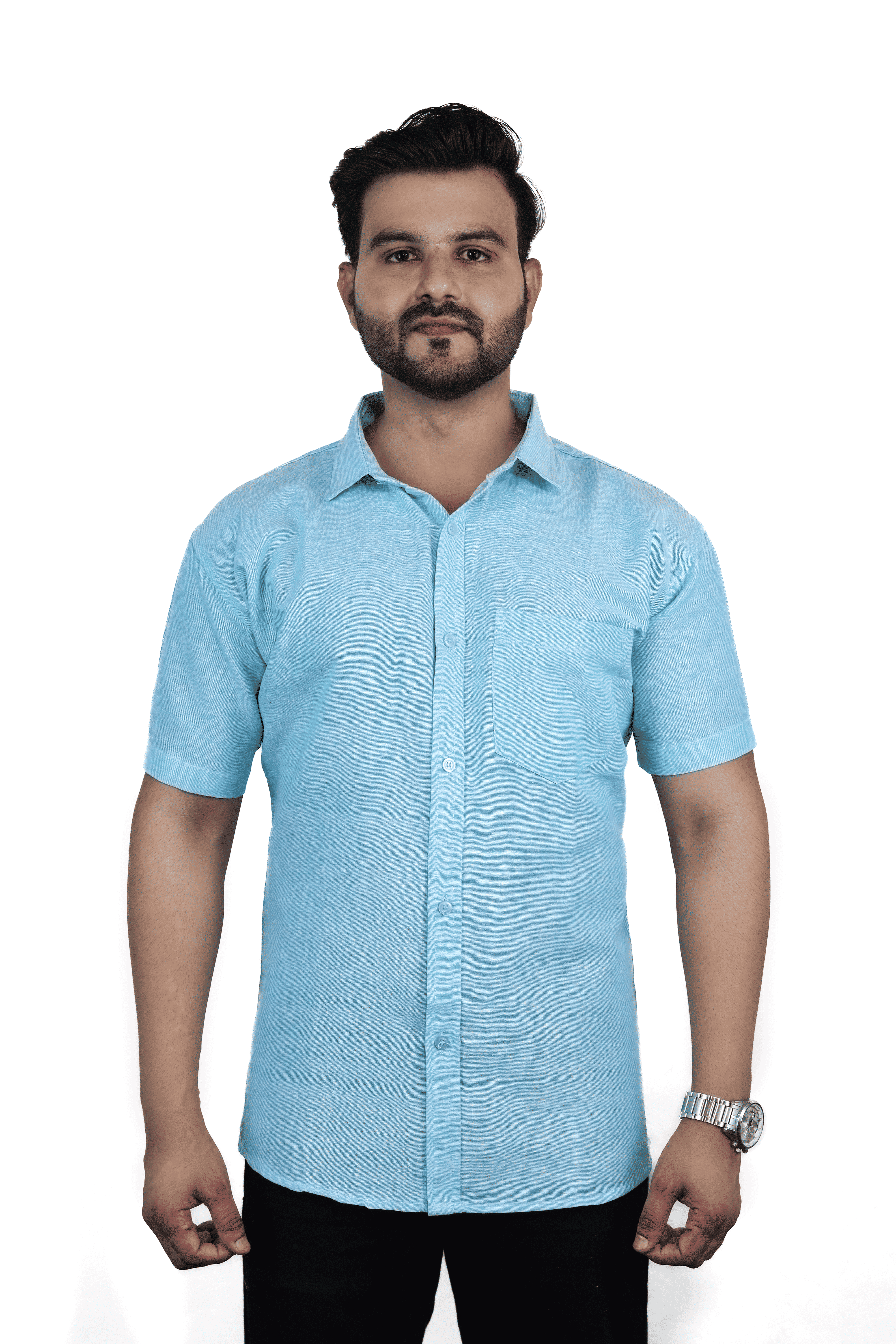 Khadi Cotton Shirt Half Sleeves