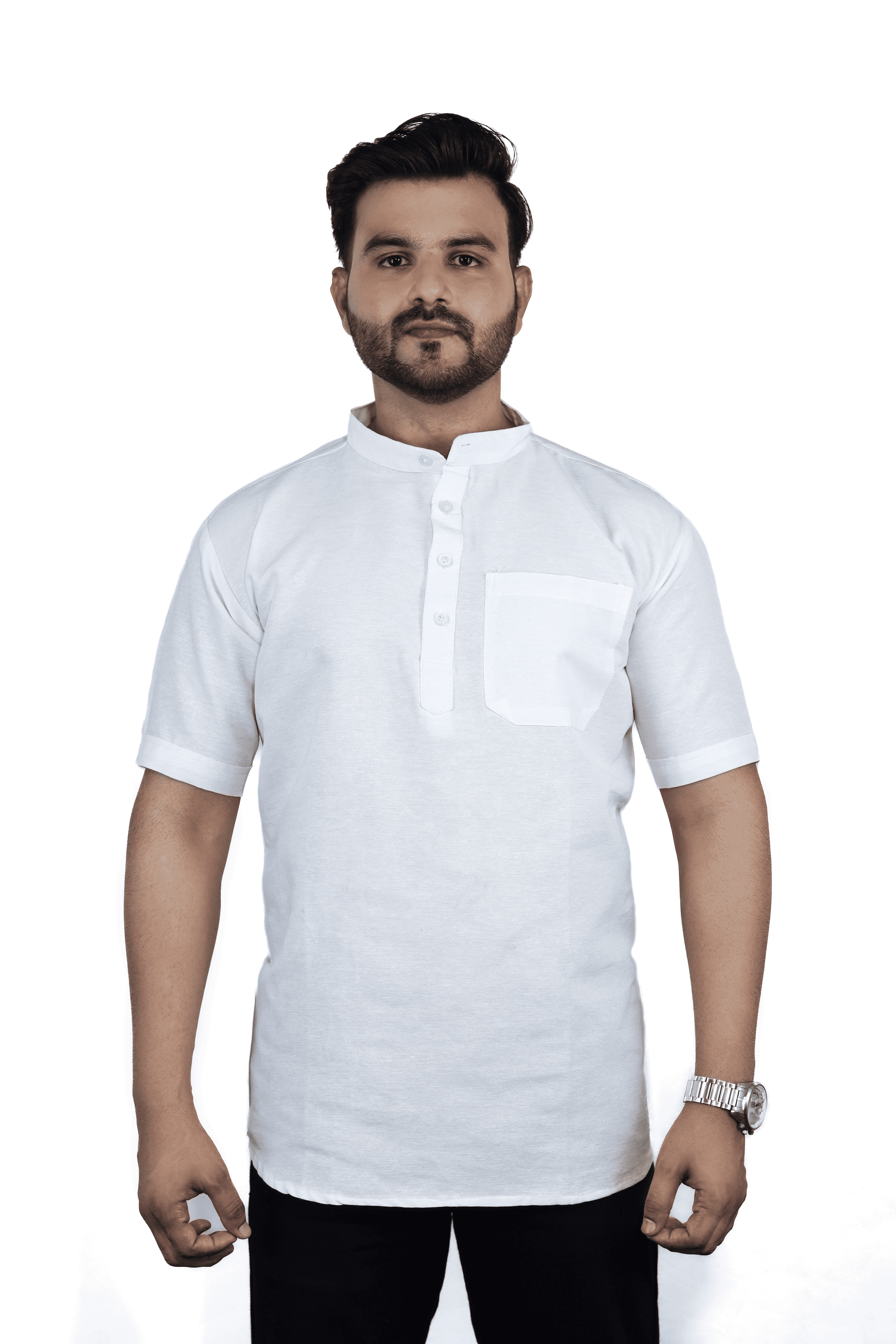 Khadi Cotton Shirt Half Sleeves