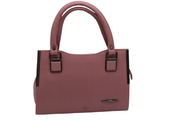 Womens Hand Bag in Solid Pink Color