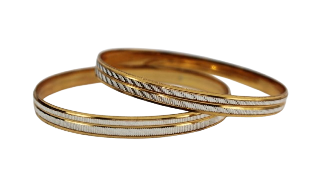 Golden One Gram Gold Plated Bangle Set For Women